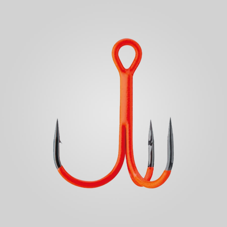 Triple BKK Fangs Spear UVO portocalii ancore jerkbait stiuca vizibilitate scazuta