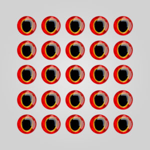 Ochi 3D WaterDrop Eyeball Rosu (100 buc)