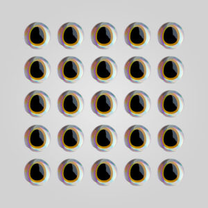 Ochi 3D WaterDrop Eyeball Argintiu (100 buc)