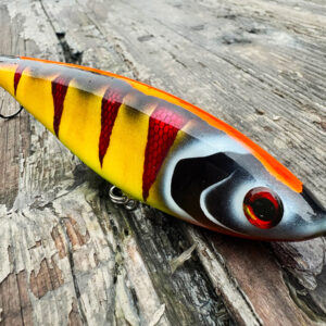 jerkbait handmade stiuca Pike Glide PGBY 13.5cm 60g lemn cires glide bait silent subsurface